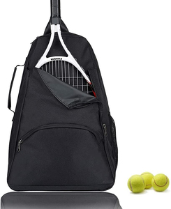 Custom Logo Customizable Brand Tennis Racket <b>Backpack</b> with Polyester Material Waterproof 7 Inch 30-40L Capacity for Women <b>Men</b> - Product Image 1