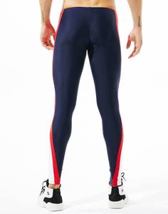 High Quality Material Men's Fitness <b>Leggings</b> Elastic Waist Solid <b>Slimming</b> Body Shaper Full Length Breathable Water Resistant - Product Image 3