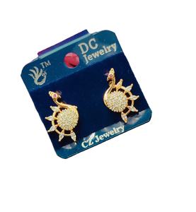 Pendientes de Botón Geométricos de Moda para Mujer, Chapados en Oro de Primera Calidad, Acero Inoxidable, Diseño Hipoalergénico, Joyería Fina para Fiestas - Product Image 1