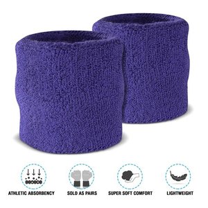Juego de Cintas para la Cabeza de Algodón Morado de 4.5cm de Ancho, Antideslizantes, para Tenis, Fútbol, Todas las Temporadas, Color Sólido, Accesorio Deportivo Tejido - Product Image 3