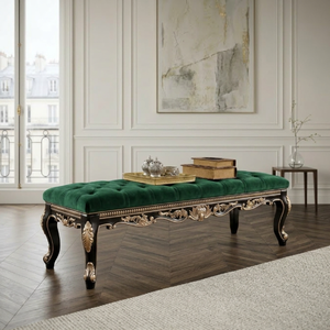 Banco <span class=keywords><strong>de</strong></span> Lujo Tapizado para Pie <span class=keywords><strong>de</strong></span> Cama |   Muebles para <span class=keywords><strong>Suite</strong></span> Principal <span class=keywords><strong>de</strong></span> Hotel <span class=keywords><strong>de</strong></span> 5 Estrellas |   Madera Tallada Neoclásica |   Fabricante Personalizado OEM - Product Image 6