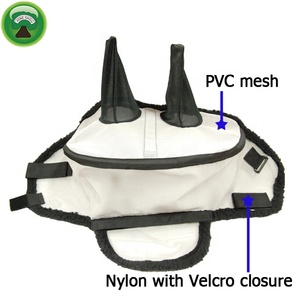 Máscara de moscas de caballo con protección UV \ Máscara de moscas de PVC de caballo \ Velo de mosca de caballo - Product Image 5