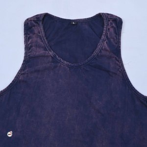 Top Corto de Algodón con Lavado Ácido Vintage de Primera Calidad, Personalizable con Logotipo, Sin Mangas, Cuello Redondo, para Gimnasio o Uso Casual, para Mujer - Product Image 2