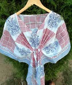 Vestido Largo Kaftan de Algodón Puro para Verano, Estilo Indio, Cómodo para la Playa, Ropa Casual de Algodón Kaftan a Precio de Mayoreo - Product Image 5