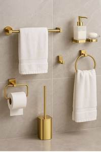 Juego de Accesorios de Baño de Latón de Varias Piezas para una Organización Completa del Mueble de Baño, Baños Modernos y Decoración de Hogar de Lujo - Product Image 2