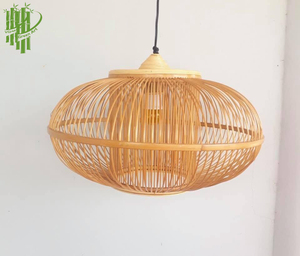 Abat-jour led fabriqué au Vietnam en bambou et rotin, fait à la main - Product Image 2