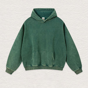 Sweat à capuche épais vintage délavé à l'acide, coupe oversize unisexe, streetwear, pull personnalisable avec logo, vente en gros - Product Image 3