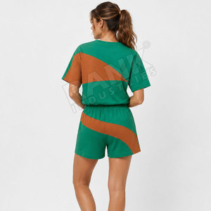 Nueva Llegada Conjuntos de Camisetas y Shorts para Mujer, Disponibles en Grandes Cantidades para la Venta, Conjunto de 2 Piezas de Algodón para Mujer - Product Image 4
