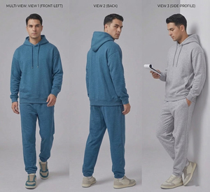 Conjunto Deportivo Holgado para Hombre / Sudadera con Capucha y Pantalones Deportivos de Invierno / Conjunto Deportivo de Felpa Gruesa para Hombre - Product Image 5