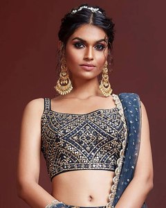 Scoop Neck Beaded <b>Sequin</b> <b>Crop</b> <b>Top</b> Spaghetti Strap Bridesmaid Ethnic Wedding Outfit Classic Style Sleeveless A-Line Quick Dry - Product Image 1