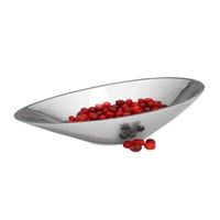 Gehamerde roestvrijstalen serveerschaal, grote zilveren metalen fruitschaal, luxe decoratieve aanrechtblad centerpiece, serviesgoed