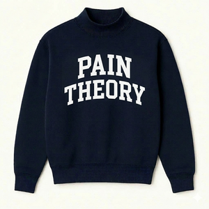 Sweat-shirt à col montant personnalisé, coupe oversize, en molleton de coton, pull chaud d'hiver, design streetwear décontracté - Product Image 1