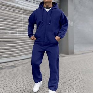 Ensemble de survêtement athlétique à fermeture éclair intégrale pour hommes, survêtement d'entraînement sportif professionnel pour hommes - Product Image 2