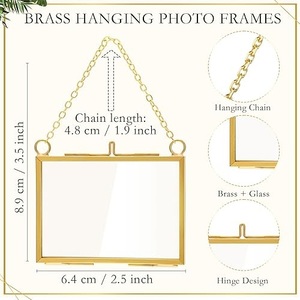 Cadre flottant en verre minimaliste moderne - Cadre photo suspendu en métal de qualité supérieure pour l'affichage de plantes - Décoration élégante pour la maison et le bureau - Product Image 2