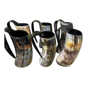 Corne à boire en buffle durable et longue durée, style Viking, type Tankard, pour café, hydromel, ou comme tasse médiévale avec poignée - Product Image 2