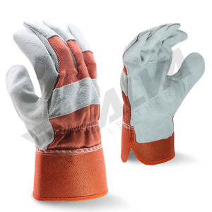 ถุงมือหนังวัวสำหรับงานหนักสำหรับผู้ชายและผู้หญิง เหมาะสำหรับงานก่อสร้าง งานสวน ขับรถ และงานในสวน - Product Image 1