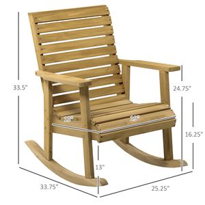 Sedia a dondolo tradizionale in legno con doghe, per interni ed esterni, ideale per giardini, parchi e ristoranti, pieghevole per esterni e parchi - Product Image 3