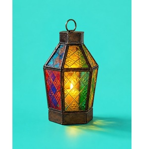Traditional Iron Color <b>Glass</b> <b>Lantern</b> Unique Design Mini Color <b>Glass</b> <b>Lantern</b> Decorative <b>Glass</b> <b>Lantern</b> Vintage <b>Glass</b> <b>Lantern</b> - Product Image 4