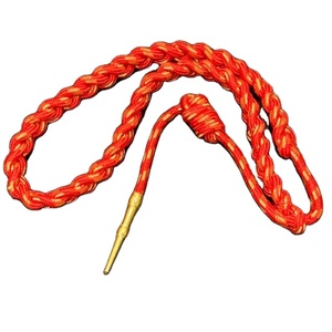 High Quality Handmade Interwoven Red and Gold Shoulder Cord 1 Knot 1 Brass Tip <strong>Twisted</strong> Red Gold <strong>Threads</strong> - Product Image 1