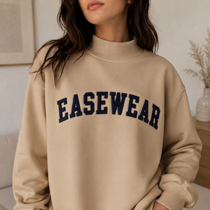 เสื้อสเวตเชิ้ตคอเต่าทรงโอเวอร์ไซส์สำหรับผู้หญิง ผ้าคอตตอนผสม แขนยาว สวมใส่สบาย สไตล์สตรีทแวร์ สำหรับฤดูใบไม้ร่วงและฤดูหนาว - Product Image 1
