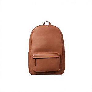 Vintage Genuine Leather <b>Laptop</b> <b>Backpack</b> <b>Men</b> Large Capacity Adjustable Strap Zipper Lightweight Customizable Travel - Product Image 1