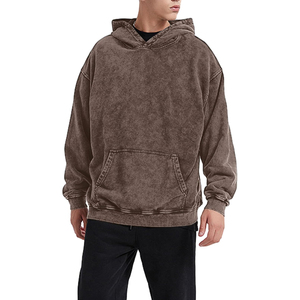 Sudadera con Capucha para Hombre, Estilo Acid Wash, Oversize, Personalizable, Streetwear Vintage, Felpa Francesa, Algodón, Térmica - Product Image 3