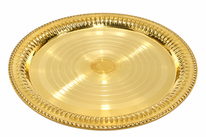 Ensemble traditionnel de thali en laiton pour la puja avec porte-diya, porte-encens, boîte à kumkum, bols et accessoires décoratifs pour mandir - Product Image 2