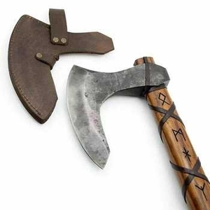 High Quality Industrial Stainless Steel Damascus Flat Backed Handmade Pizza Cutter <b>Axe</b> Head 2 2/5-Inch Rose Wood <b>Handle</b> OBM - Product Image 4