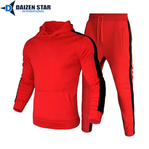 100% Polyester Spring Solid Tracksuit Hooded Collar Drawstring Closure Breathable Windproof Full-Length Streetwear - Product Image 6
