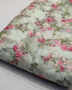 Tissu en Chiffon Brodé Malty Dobby 100% Polyester Respirant Écologique pour Mariage, Couleurs Personnalisées, Fournisseur Textile Export - Product Image 4