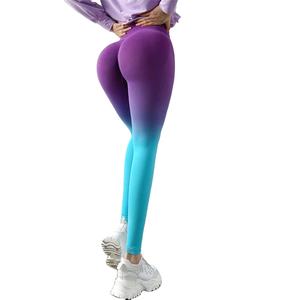 Fitness femmes Leggings solide taille haute Push up pêche cheville longueur jambières d'entraînement jegging décontracté Spandex Legging femme - Product Image 4