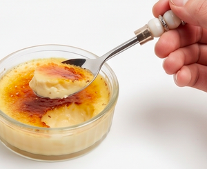 Cuillères à thé élégantes en acier inoxydable avec manches en céramique, finition plaquée or, compatibles lave-vaisselle, ensemble de couverts pour la table de mariage - Product Image 5