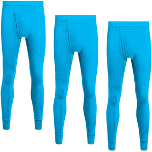 Men's Compression Leggings Full Length Solid Black <b>Spandex</b> Cotton Elastic Waist Baselayer <b>Pants</b> - Product Image 5