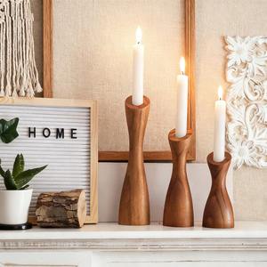 เชิงเทียนไม้ตกแต่งห้องนั่งเล่น งานฝีมือทำมือ ของขวัญ ของตกแต่งโรงแรมร้านอาหาร ขายส่งจำนวนมาก คุณภาพส่งออก - Product Image 3