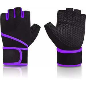 Breathable Microfiber Fitness Gloves Women Men <b>Half</b> Finger Gym Training Anti <b>Slip</b> Padded Palm Weightlifting Gloves - Product Image 2