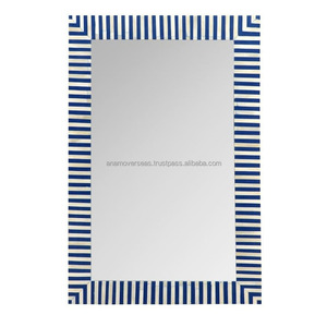 Handmade xương Inlay tường gương-Ma-rốc thiết kế hình học với xương lạc đà & <span class=keywords><strong>sheesham</strong></span> khung gỗ - Product Image 2