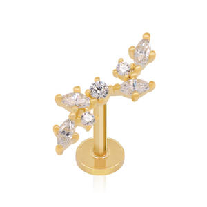 Joyería Fina de Oro Sólido de 14k con Diamante Cultivado en Laboratorio, Joyería de Perforación con Diamante de Laboratorio para Mujer, Joyería de Oro con Diamante Cultivado en Laboratorio - Product Image 2