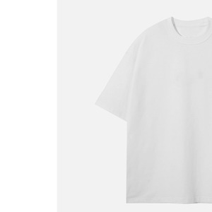 New Custom Logo Solid Vintage Acid Washed Knitted 240g 100% Cotton Anti-Wrinkle O-Neck Oversized Short Sleeve <b>T</b>-Shirt - Product Image 2