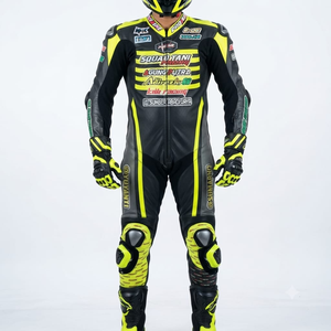 Traje de Carreras Ramaha Premium para Hombre, 1 Pieza, Cuero Vacuno/Canguro Genuino, Estilo MotoCP, Mono de Carreras, Nivel de Protección 2 - Product Image 1