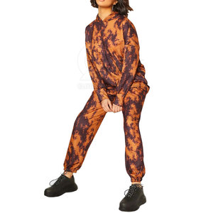 Ensemble jogging deux pièces personnalisé 2026 pour femme, imprimé intégral, survêtement en coton/polyester, tenue décontractée - Product Image 3