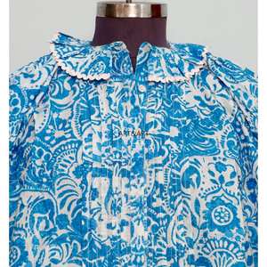 Vestido Mini de Algodón Tejido Ecológico, Estilo Vintage y Moderno para Mujer, con Cierre de Botones, Estampado Digital, Informal y Cómodo - Product Image 3