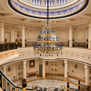 Luxury Neoclassical Stair Railing Black Gold Wrought <b>Iron</b> Balustrade Marble Stair Handrail Palace Villa Interior Guardrail - Product Image 2