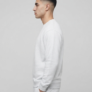 Sudaderas Personalizadas Blancas Extra Grandes con Bordado, Sudaderas de Felpa Francesa, Sudadera de Cuello Redondo con Estampado en Serigrafía para Hombre - Product Image 5