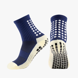 Chaussettes de sport mi-mollet noires à pois blancs antidérapantes respirantes tricotées pour le basketball, pour adultes, pour l'été et le sport - Product Image 5