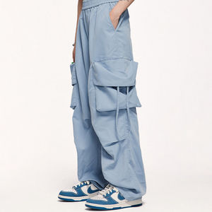 Vêtements pour hommes, vêtements décontractés, pantalon cargo classique à grandes poches, pantalon à jambes larges, pantalon cargo respirant pour hommes, pantalon de créateur hip hop - Product Image 2