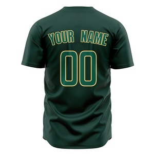 Camiseta de Béisbol Rosa Unisex de Manga Corta con Botones, Estampado con Nombre del Equipo 00, Poliéster que Absorbe la Humedad, Corte Regular para Adultos - Product Image 2