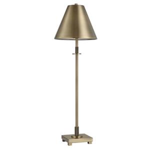 Designer Gold Brass Table Lamp with Marble Base, Stylish Home and Hotel Accent <b>Lighting</b> - Product Image 2