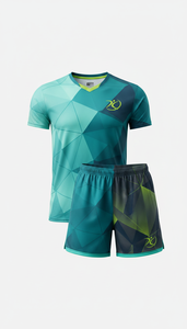 ชุดเสื้อและกางเกงวอลเลย์บอลสีเทาสเลทแบบสั่งทำขายส่ง พร้อมบริการ OEM ชุดทีมแห้งเร็ว ชุดกีฬาซับลิเมชั่น - Product Image 3