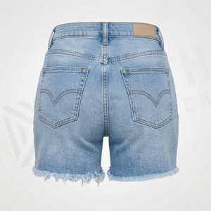 Shorts en jean tendance pour femmes, taille haute, couleur personnalisable, décontractés, style streetwear, bas de tenue mode pour femmes - Product Image 2