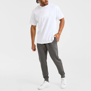 Custom Design Logo Men's Wholesale Oversized Gym Sweat Joggers <b>Elasticated</b> <b>Waistband</b> Drawstring & Cuffs Men's Pants & <b>Trousers</b> - Product Image 3